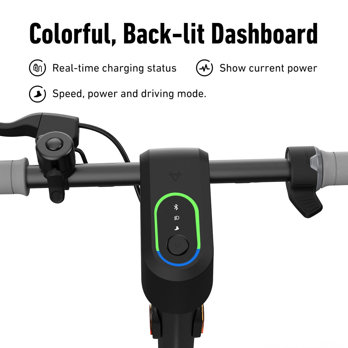 NIU - KQi 1 Pro Foldable Electric Kick Scooter w/ 15.5 mi Max operating Range & 15.5 mph Max Speed - Grey - Image 6