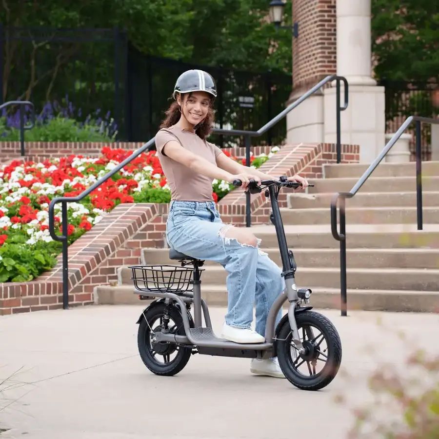 GoTrax - FLEX VOYAGER Electric Scooter w/15mi Operating Range & 15.5mph Max Speed - Gray - Good Condition - Image 6