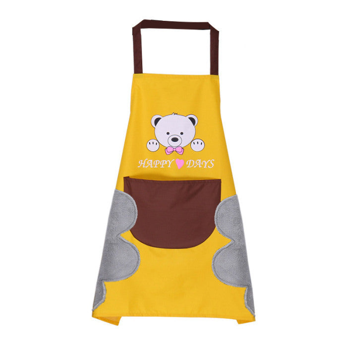 Home Kitchen Apron - Little Bear Yellow