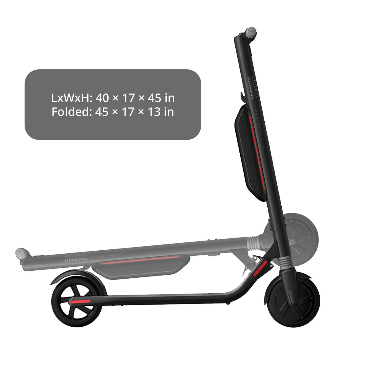 Segway - ES3 Plus Kick Scooter w/28 mi Max Operating Range & 18.6 mph Max Speed - Black - AA.00.0010.05 - Image 3