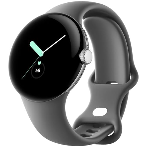 Google Pixel Watch 4G LTE 41mm Silver Stainless Steel w/ Charcoal Active Band - Image 5