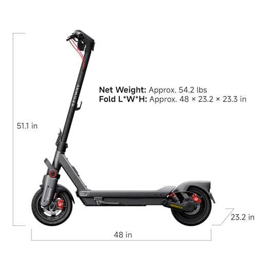 Segway - Ninebot Max G3 Electric Scooter, 28 mph Max Speed w/ 50 miles Max Range - Black