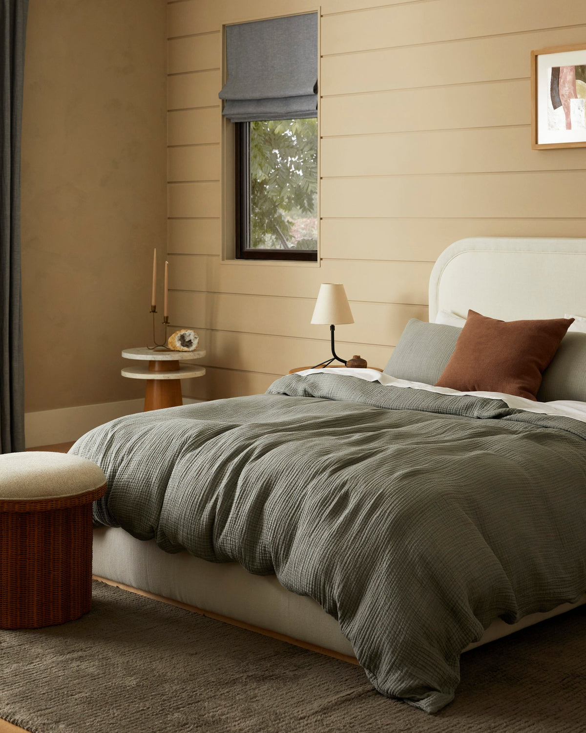 Organic Cloud Cotton Duvet Cover - FINAL SALE (Moss) - Image 2