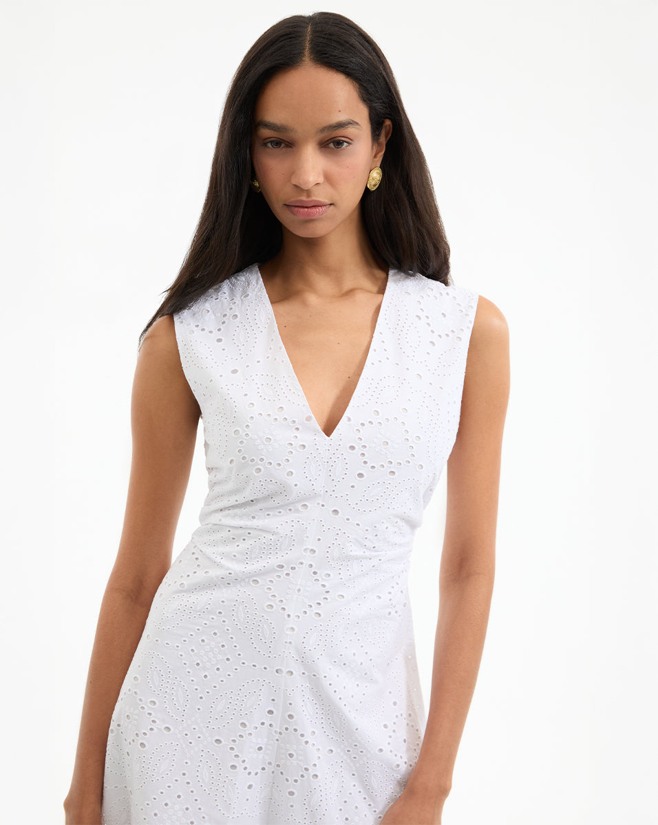 Aven Eyelet Midi Dress - Image 2