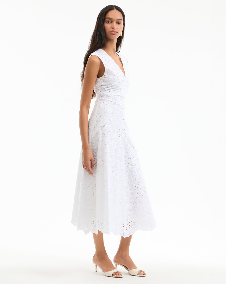 Aven Eyelet Midi Dress - Image 3