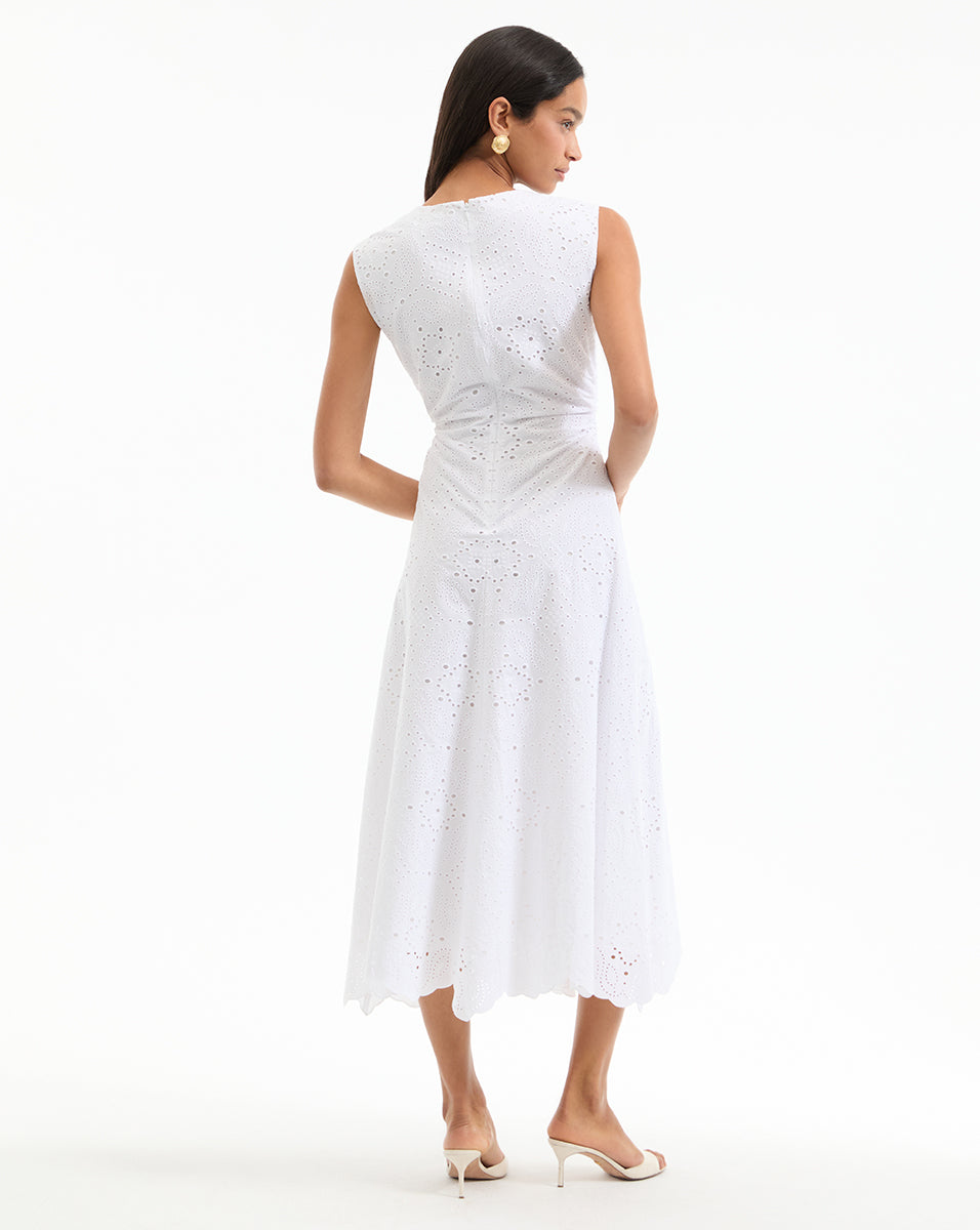 Aven Eyelet Midi Dress - Image 5