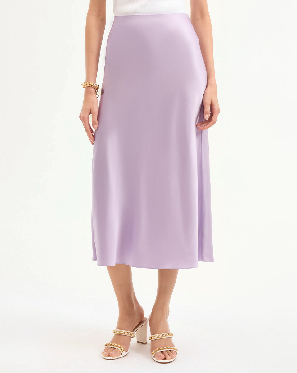 Clover Stretch-Silk Slip Skirt - Image 2