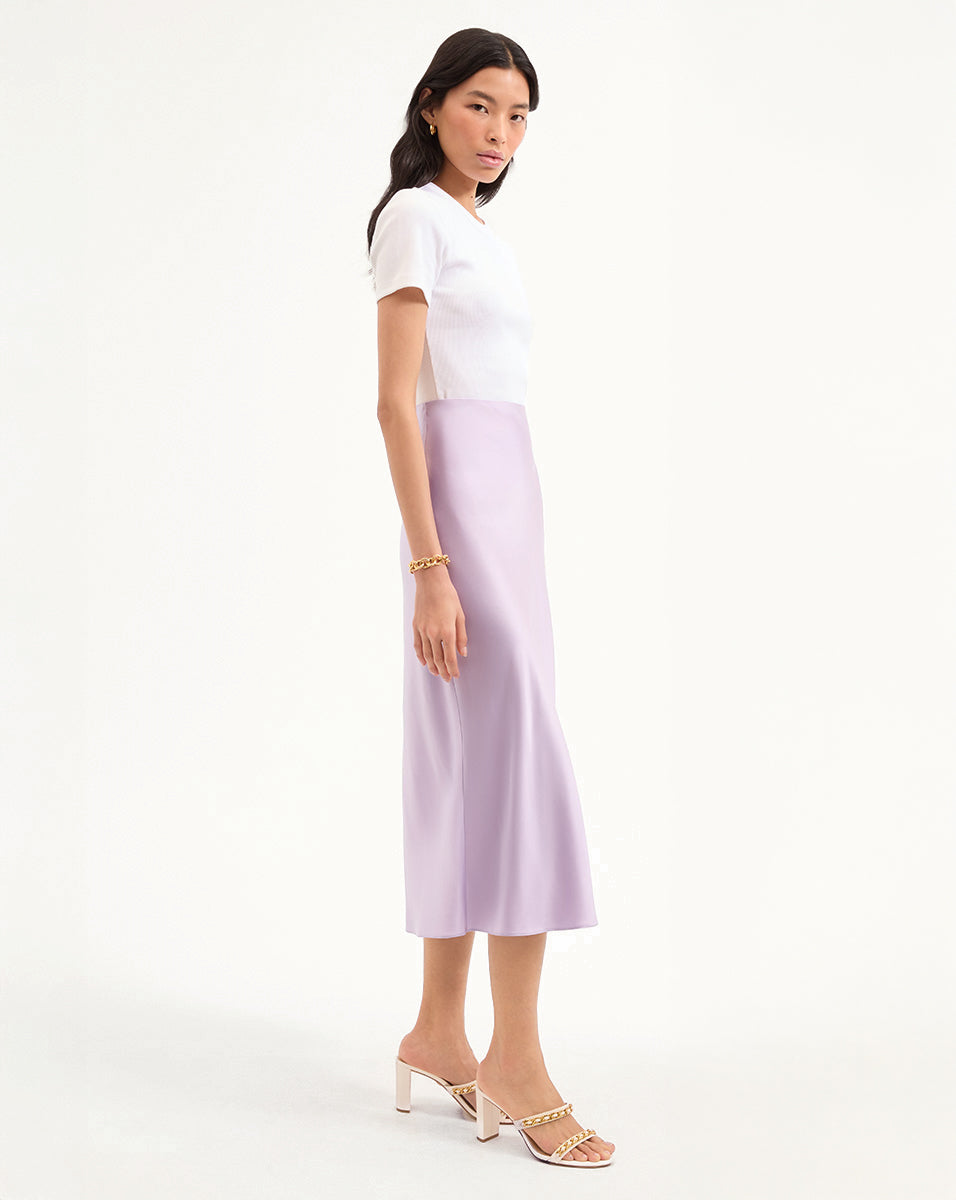 Clover Stretch-Silk Slip Skirt - Image 3
