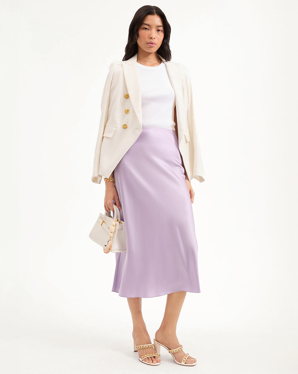 Clover Stretch-Silk Slip Skirt - Image 6