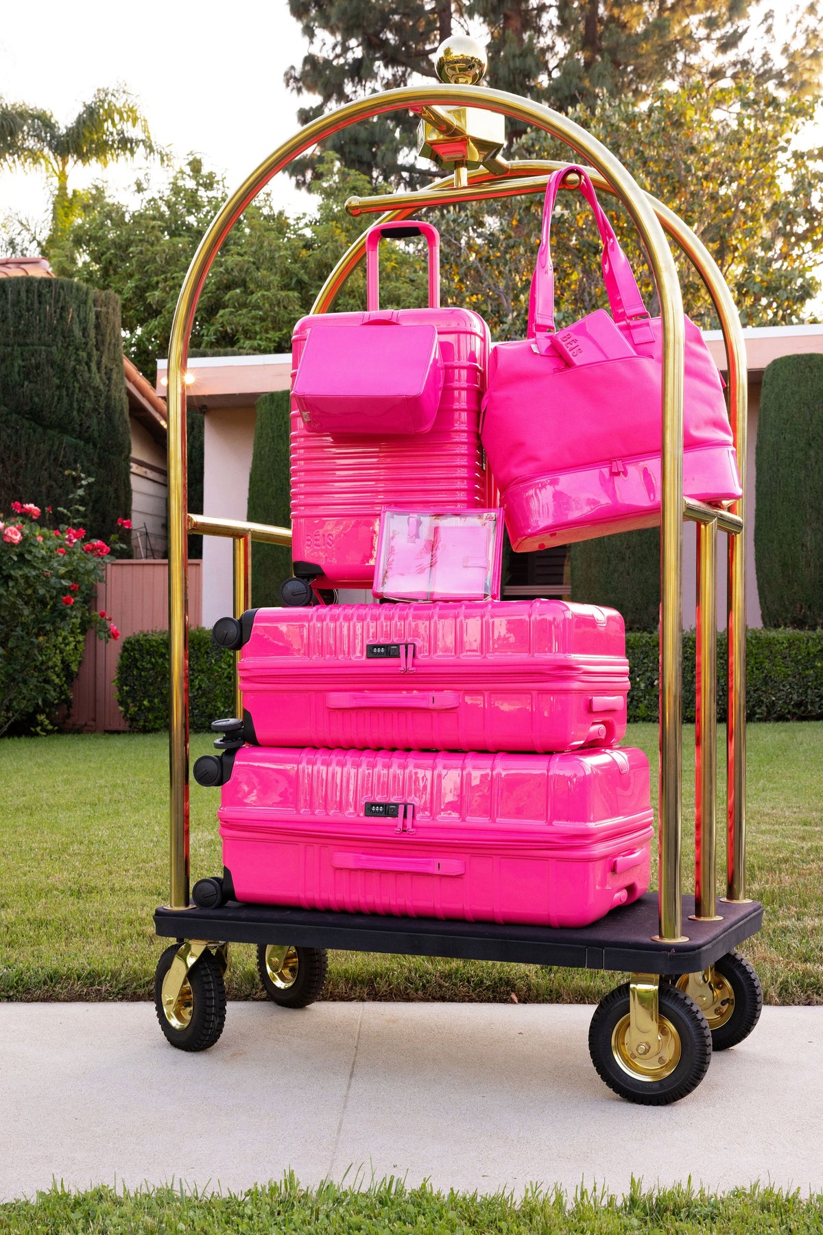 The Medium Check-In Roller in Barbie™ Pink - Image 11