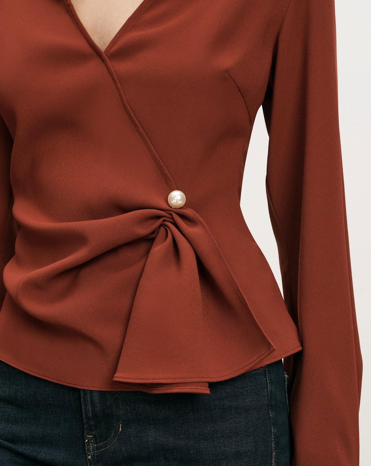 Drew Brooch Blouse - Image 3