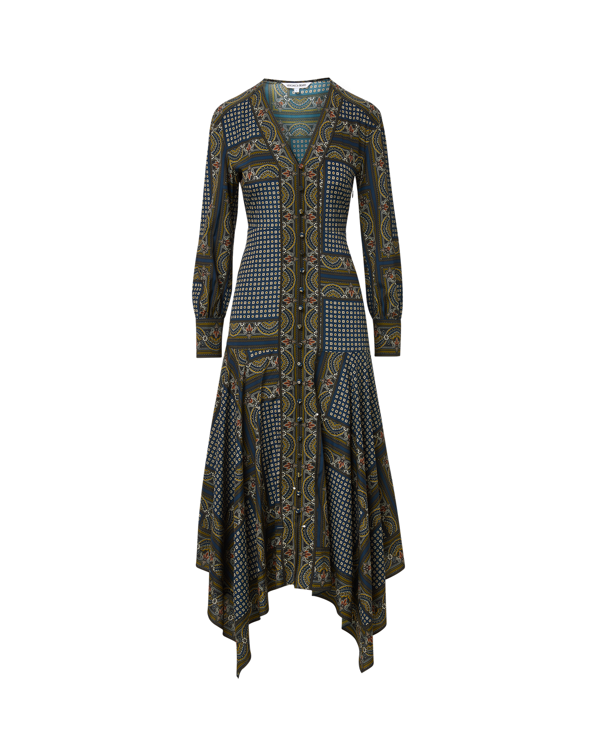 Skye Scarf-Print Midi Dress - Image 6
