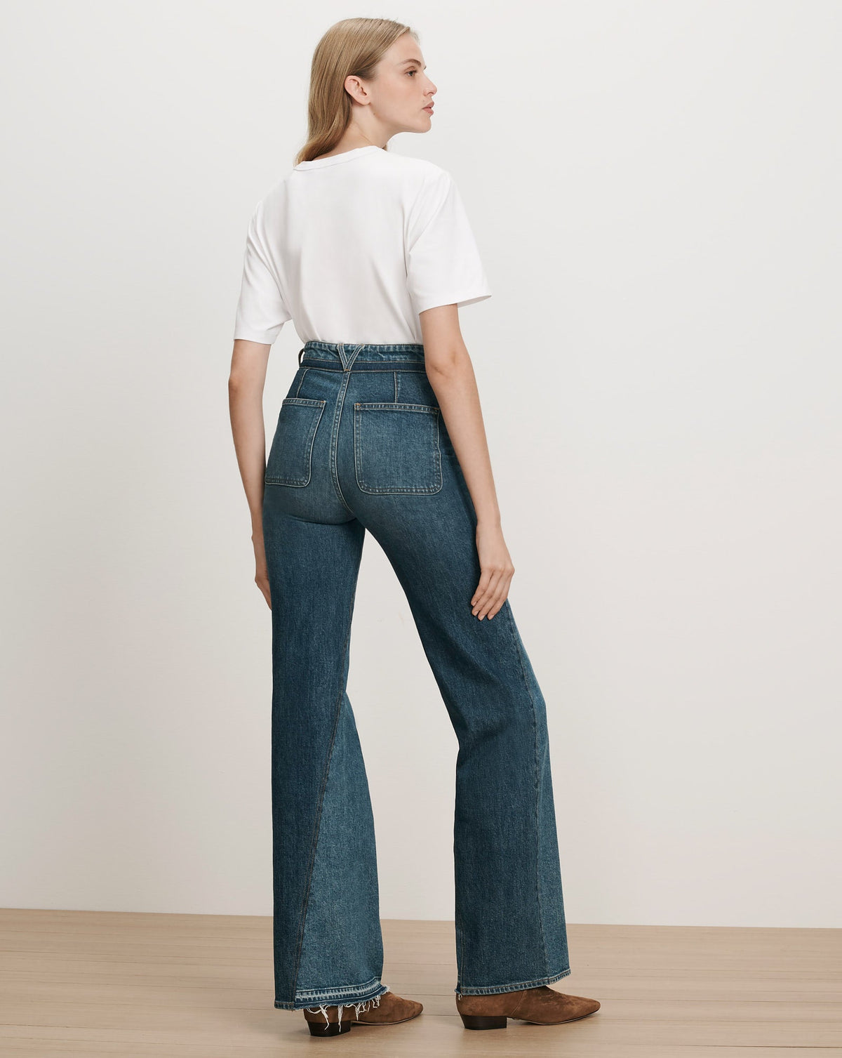 Crosbie Color-Block Slim Wide-Leg Jean - Image 5