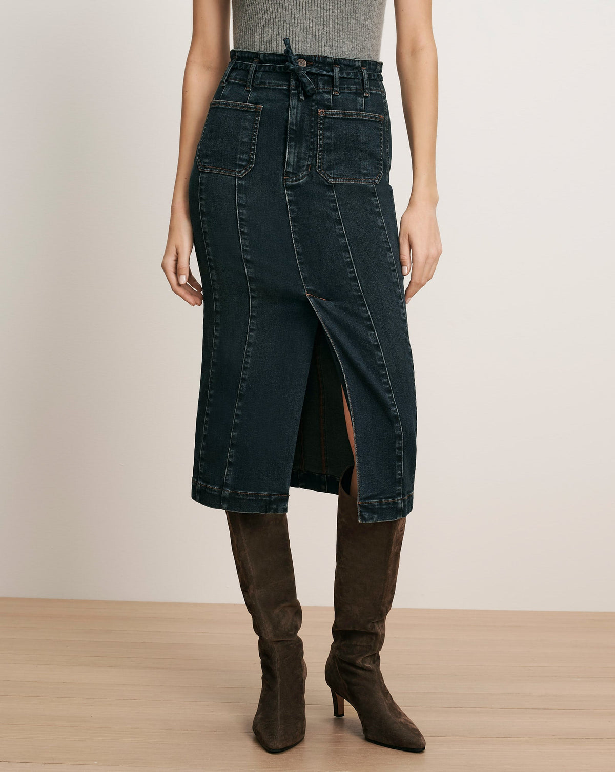 Pavana Denim Midi Skirt - Image 2