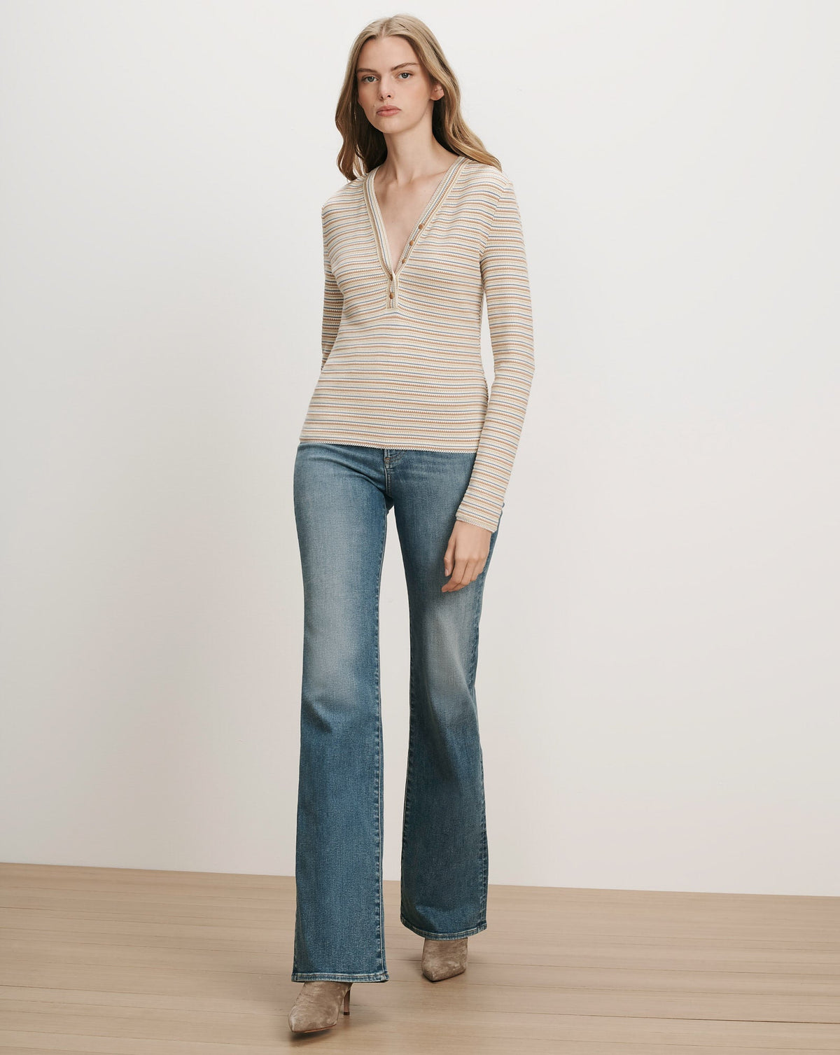 Faelan Striped Henley Shirt - Image 3