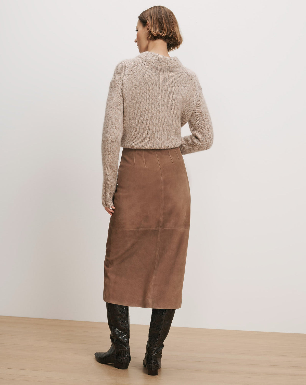 Callisian Suede Midi Skirt - Image 6