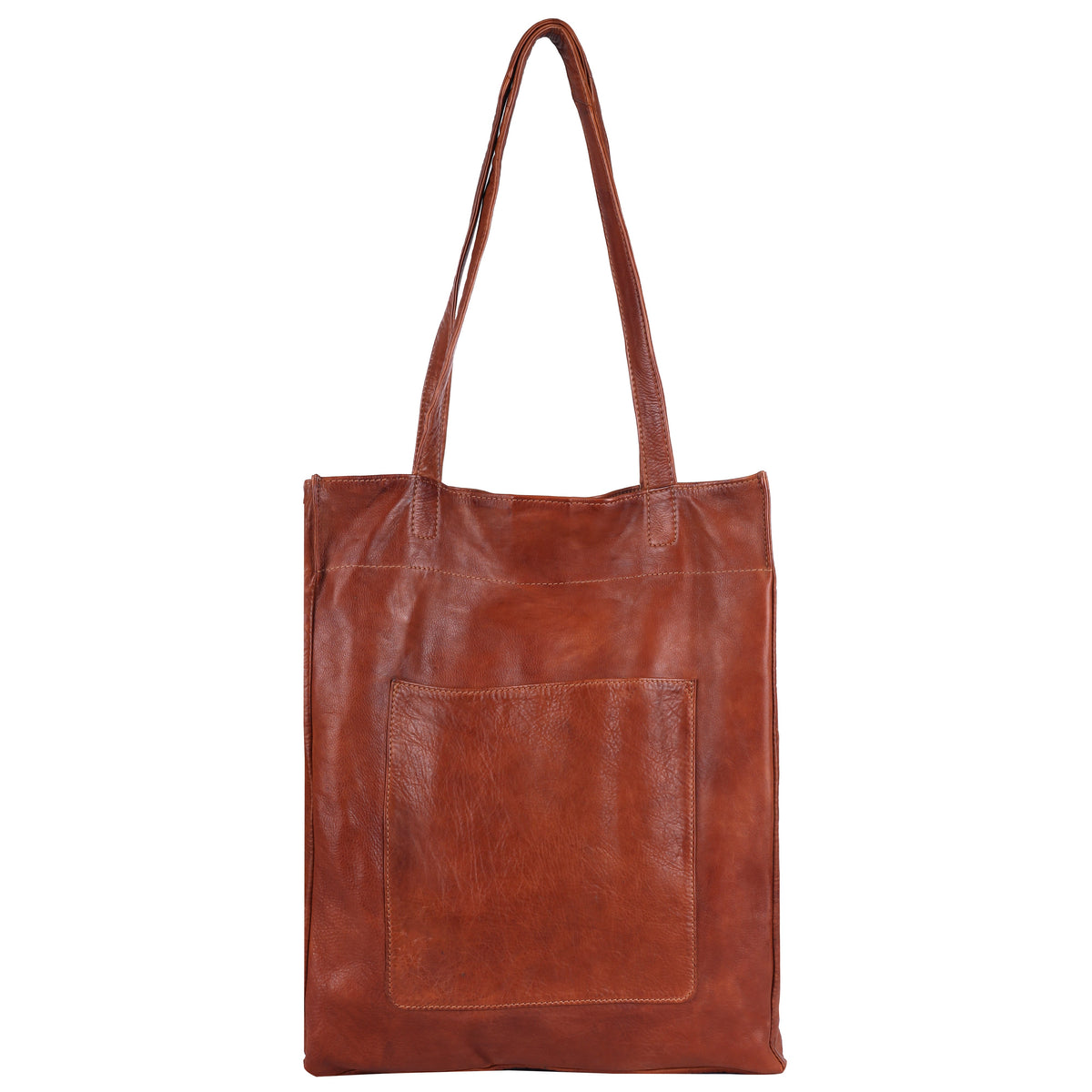 Margie Leather Tote Bag - Whiskey