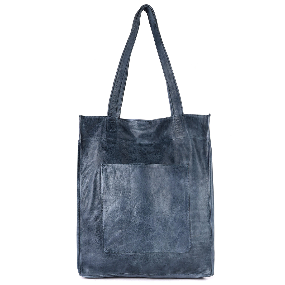 Margie Leather Tote Bag - Indigo