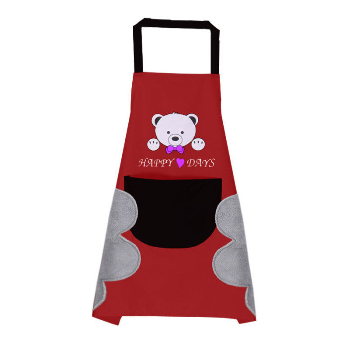Home Kitchen Apron - Little Bear Red