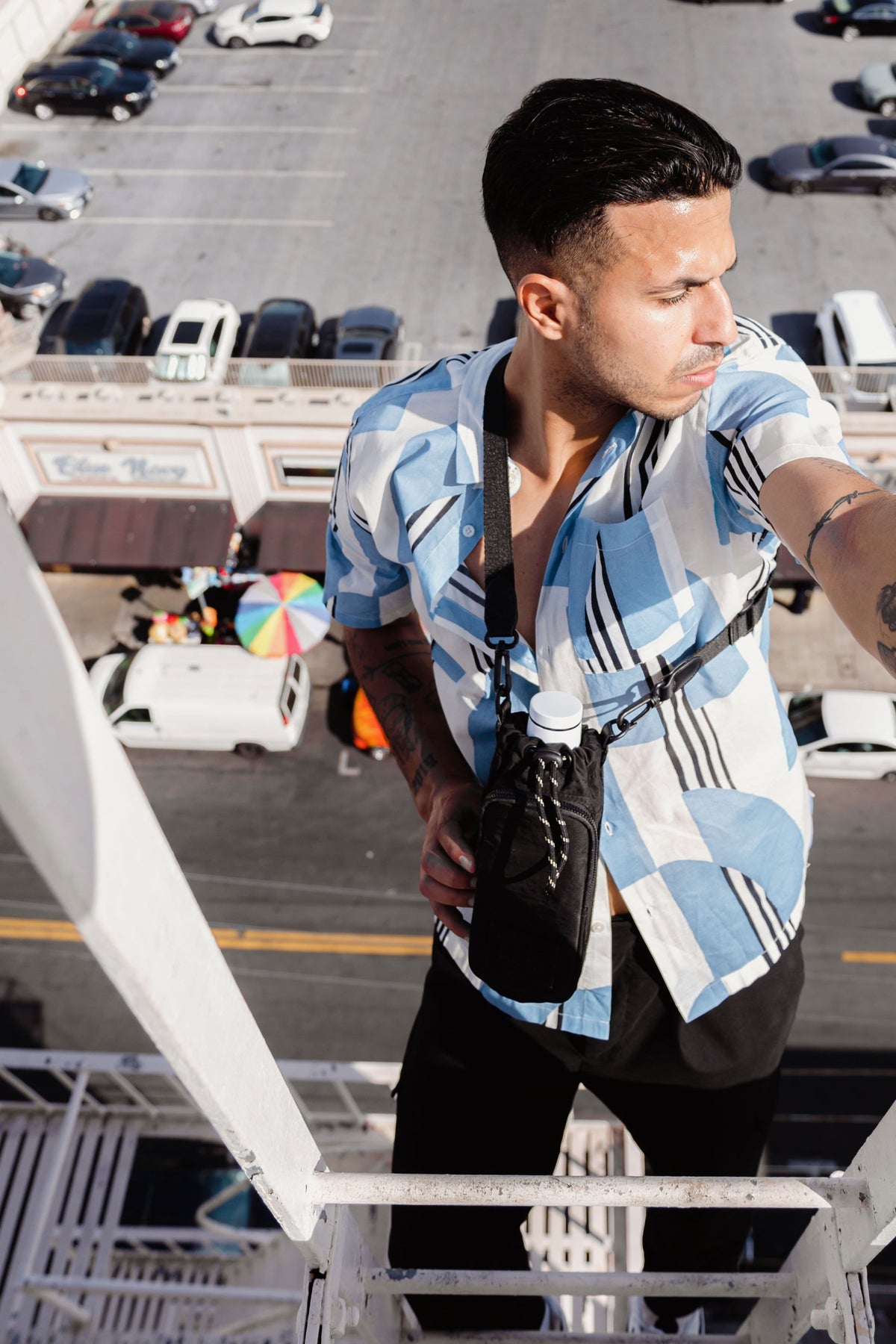 The Water Bottle Sling in Black - Image 5