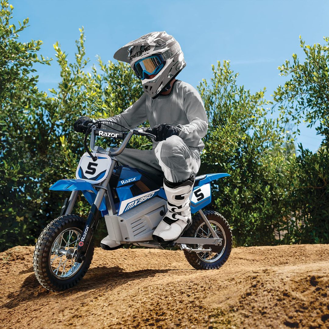 Razor - Dirt Rocket MX350 w/7 miles Max Operating Range & 14 mph Max Speed - Blue - 15128040 - Image 3