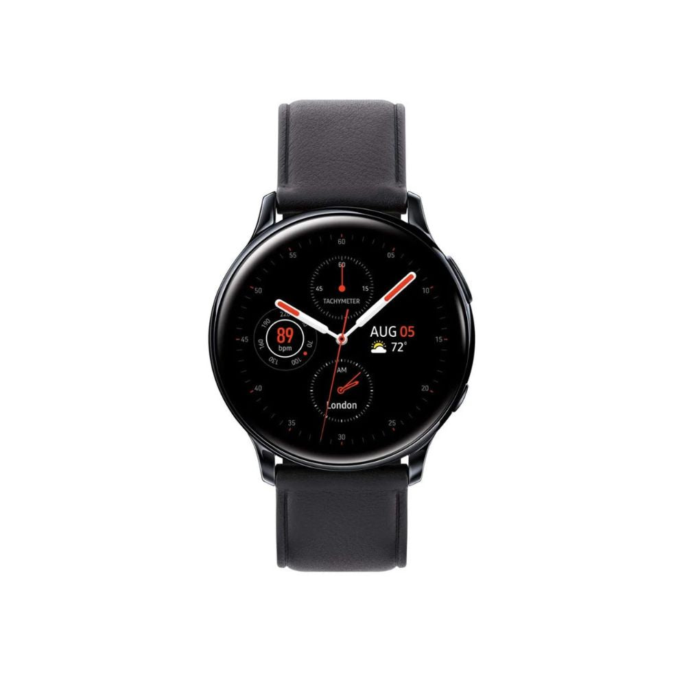 Samsung Galaxy Watch Active 2 SM-R835 40mm Stainless Steel Black Leather - LTE - SM-R835USKAXAR - Image 2