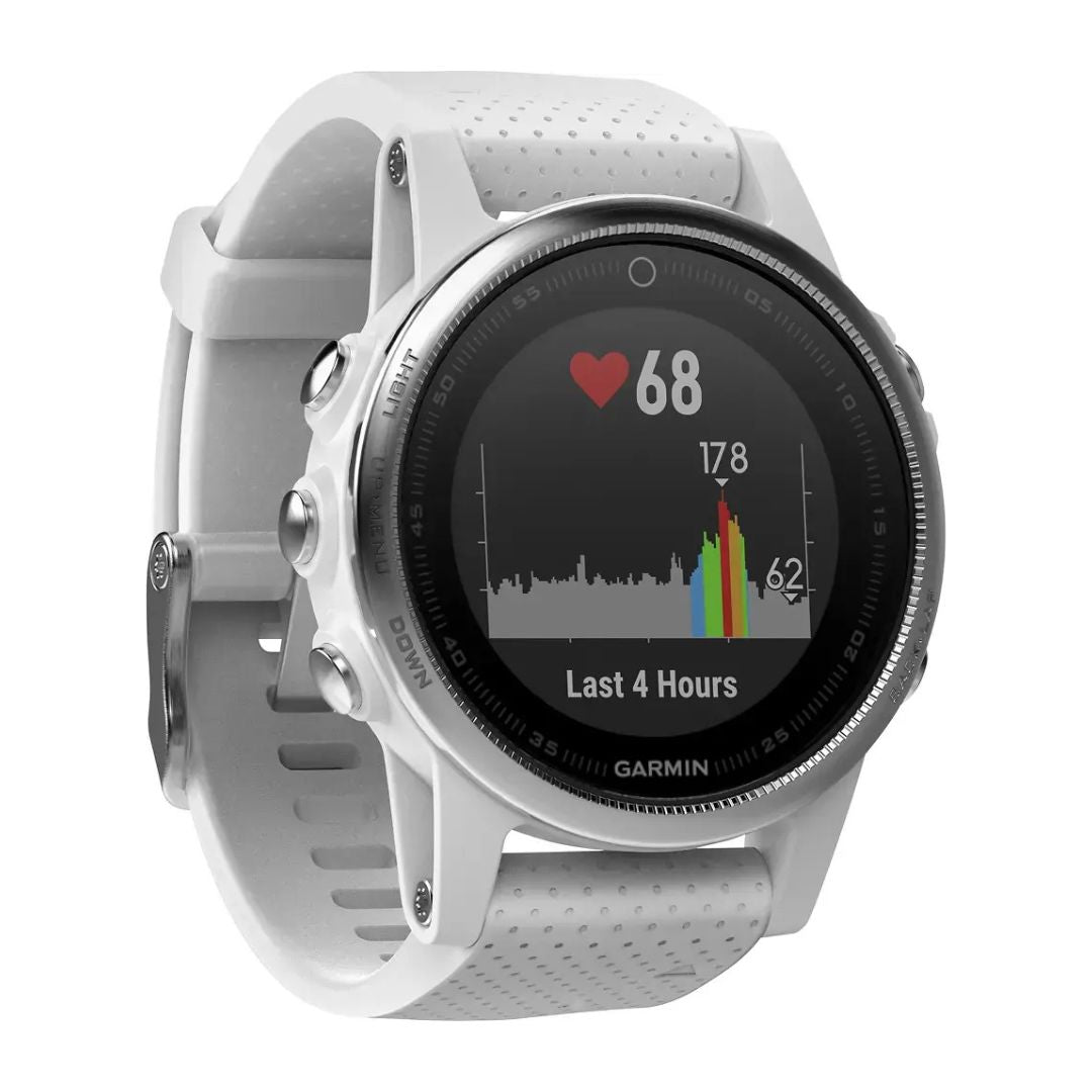 Garmin fenix 5S Smartwatch – 42mm Fiber-Reinforced Polymer – White with Carrara White Band – 010-01685-00 - Image 2