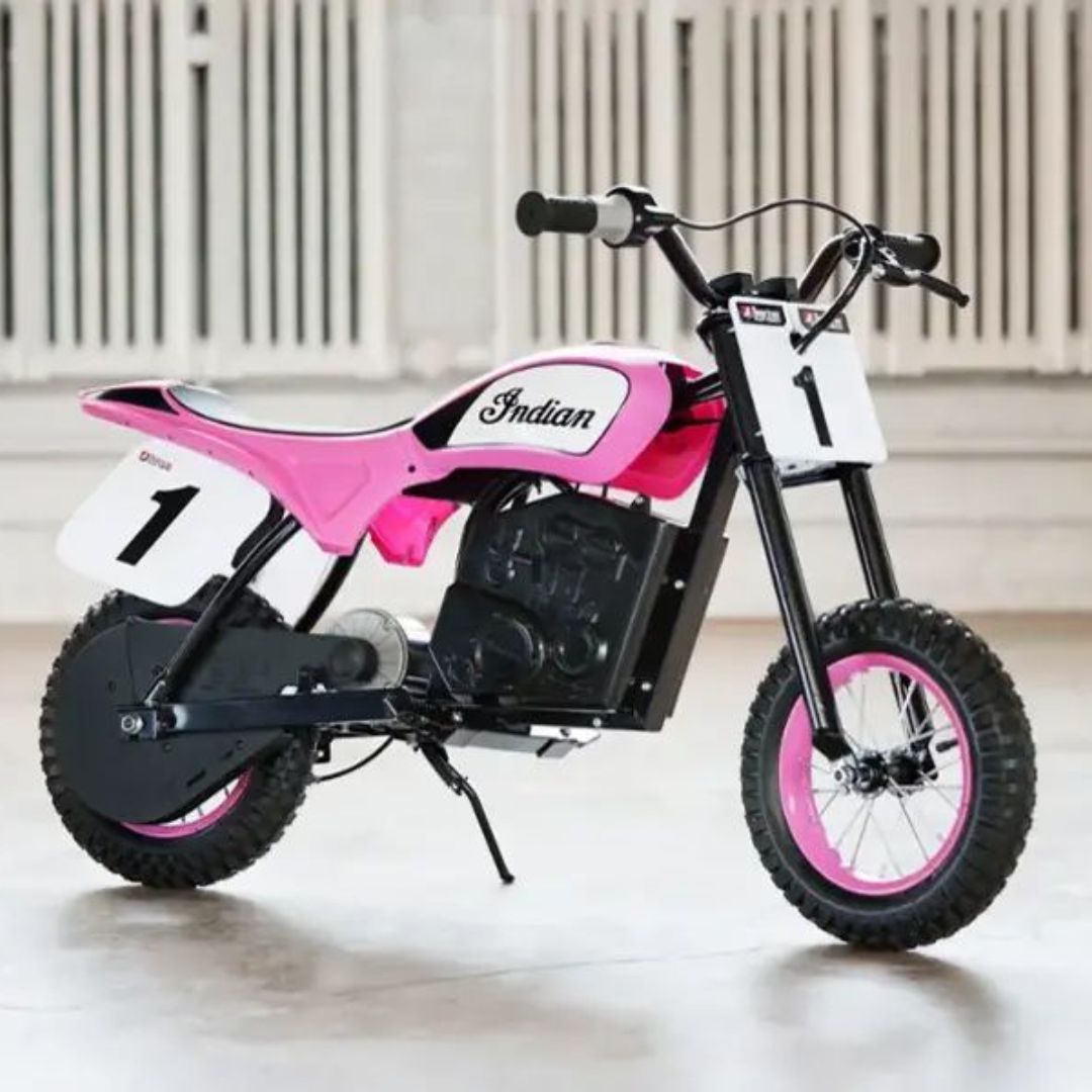 Razor - Indian eFTR Mini w/7 miles Max Operating Range & 14 mph Max Speed - Pink - 15128065 - Image 6