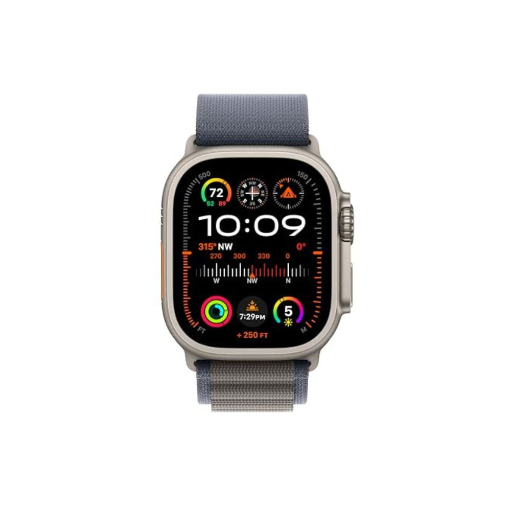 Apple Watch Ultra 2 GPS + Cellular 49mm Titanium Case w/ Blue Alpine Loop Medium - Titanium - MREP3LW/A - Image 2