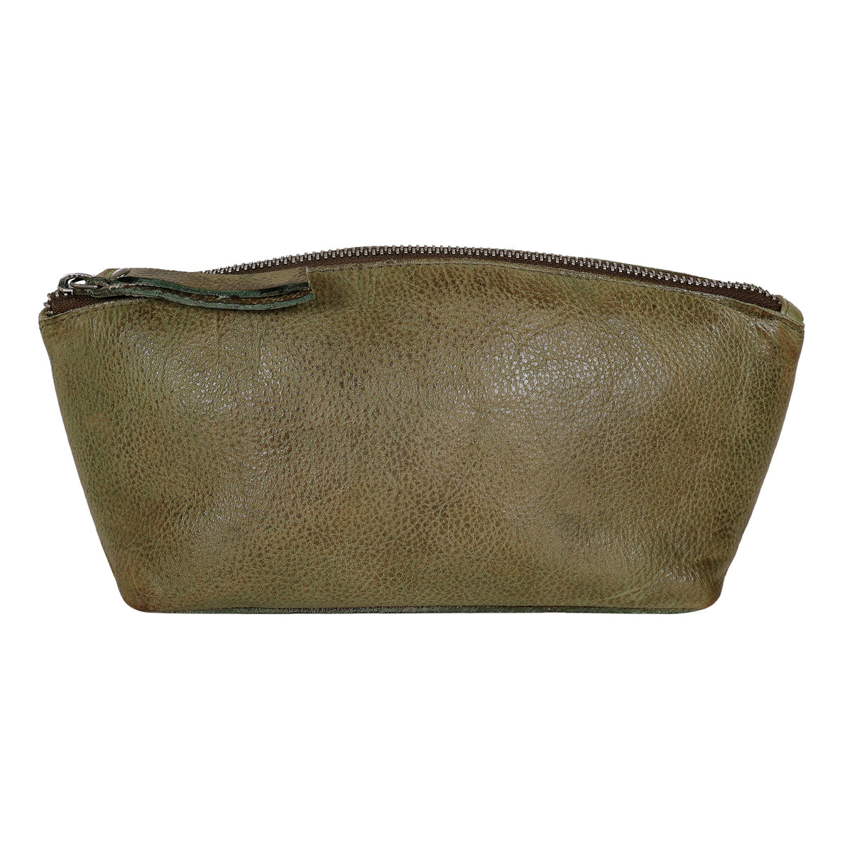 Beck Leather Cosmetic Bag Sm - Moss