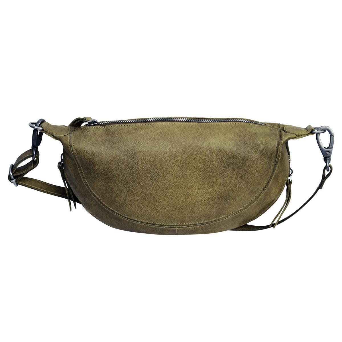 Crosby Leather Sling Bag - Moss
