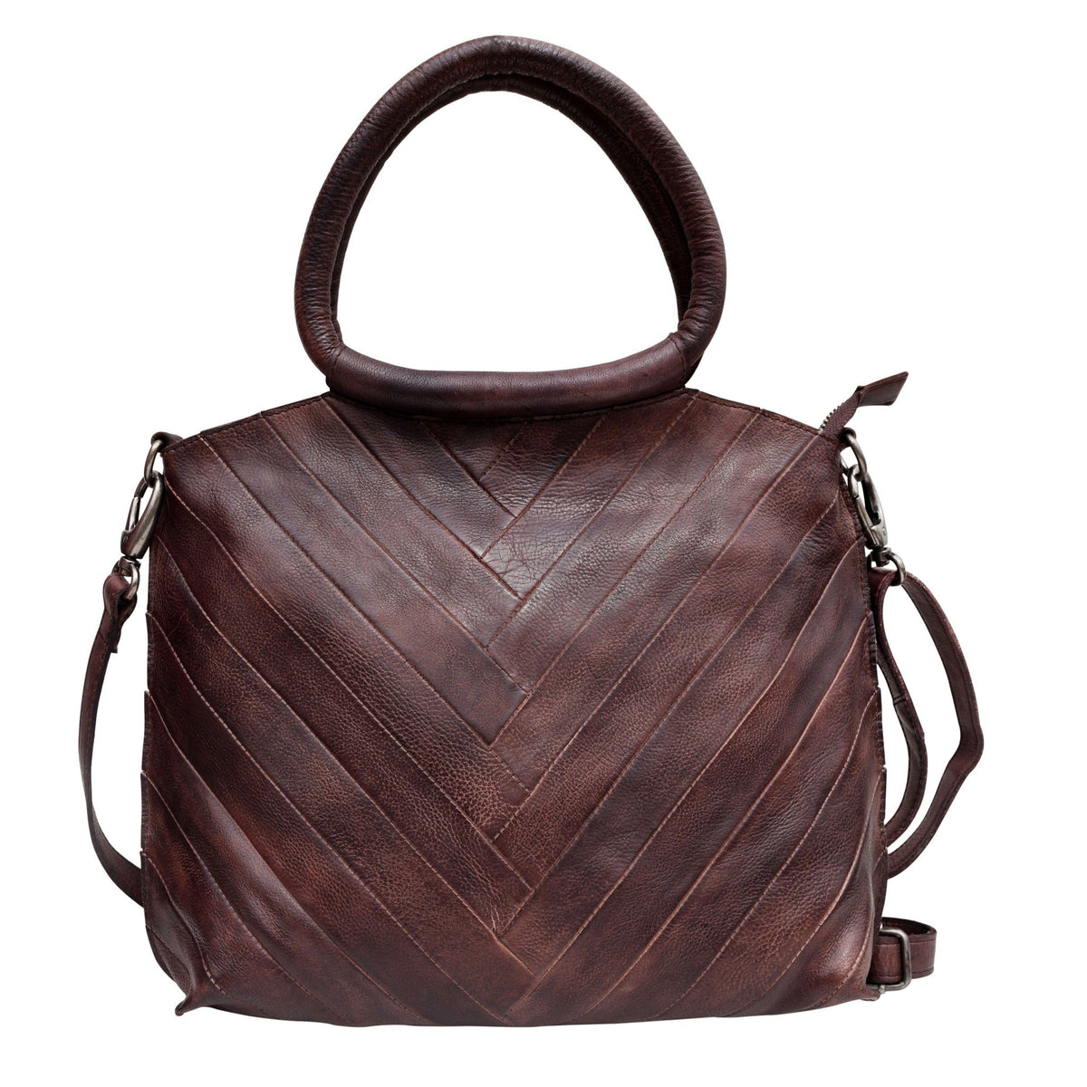 Dalton Leather Crossbody Bag - Brown