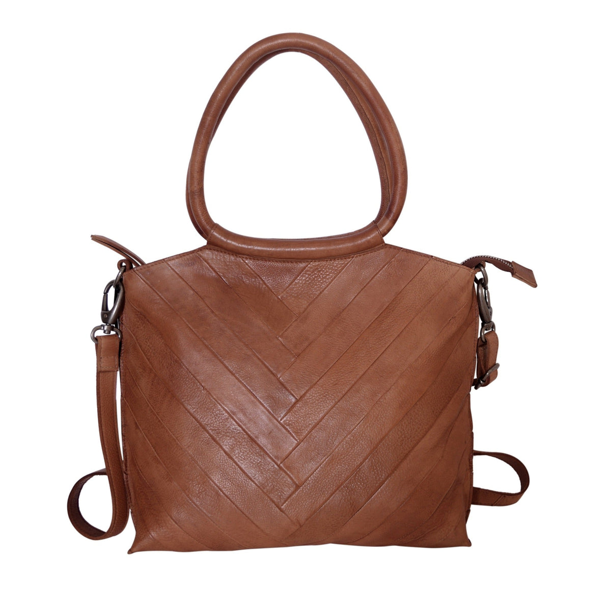 Dalton Leather Crossbody Bag - Cognac