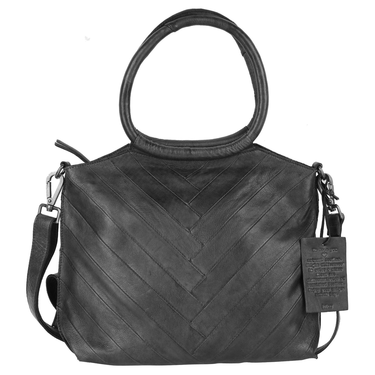 Dalton Leather Crossbody Bag - Black