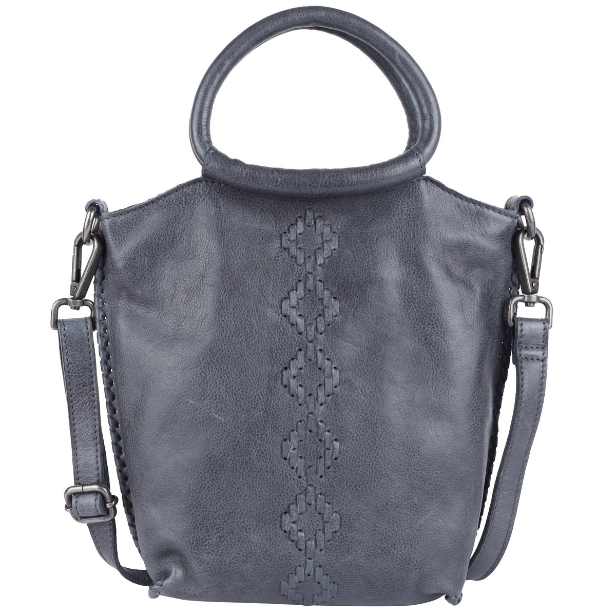 Milano Leather Crossbody Bag - Charcoal