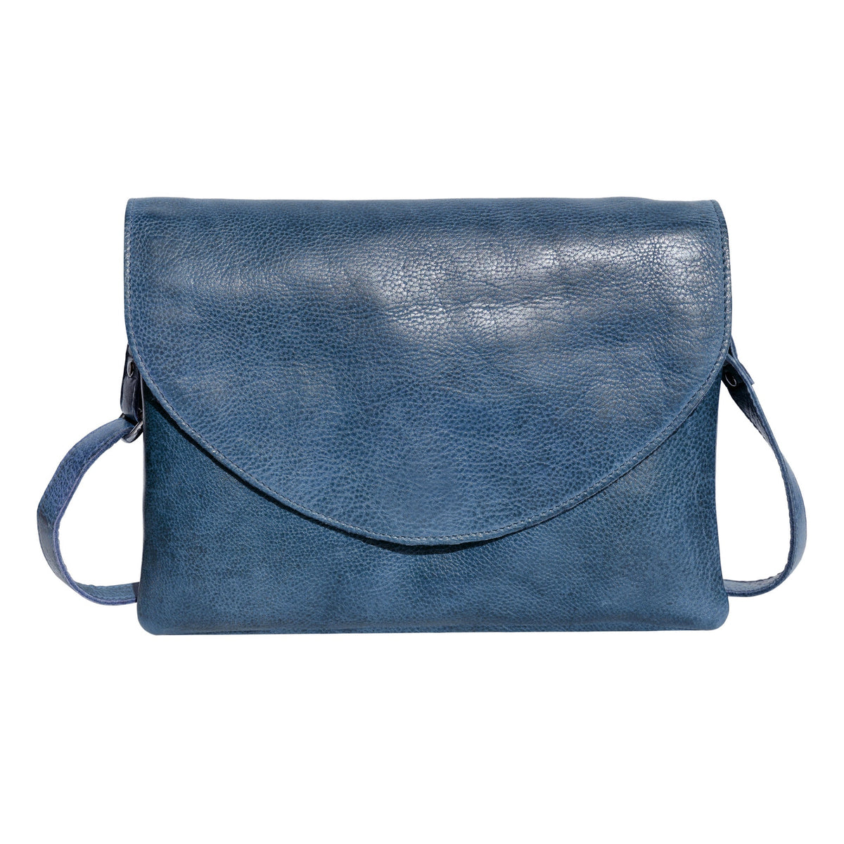 Marcus Leather Crossbody Bag - Denim