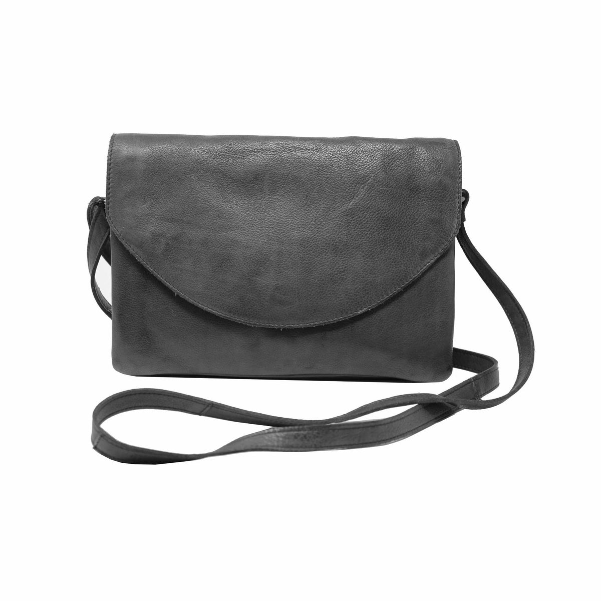 Marcus Leather Crossbody Bag - Black