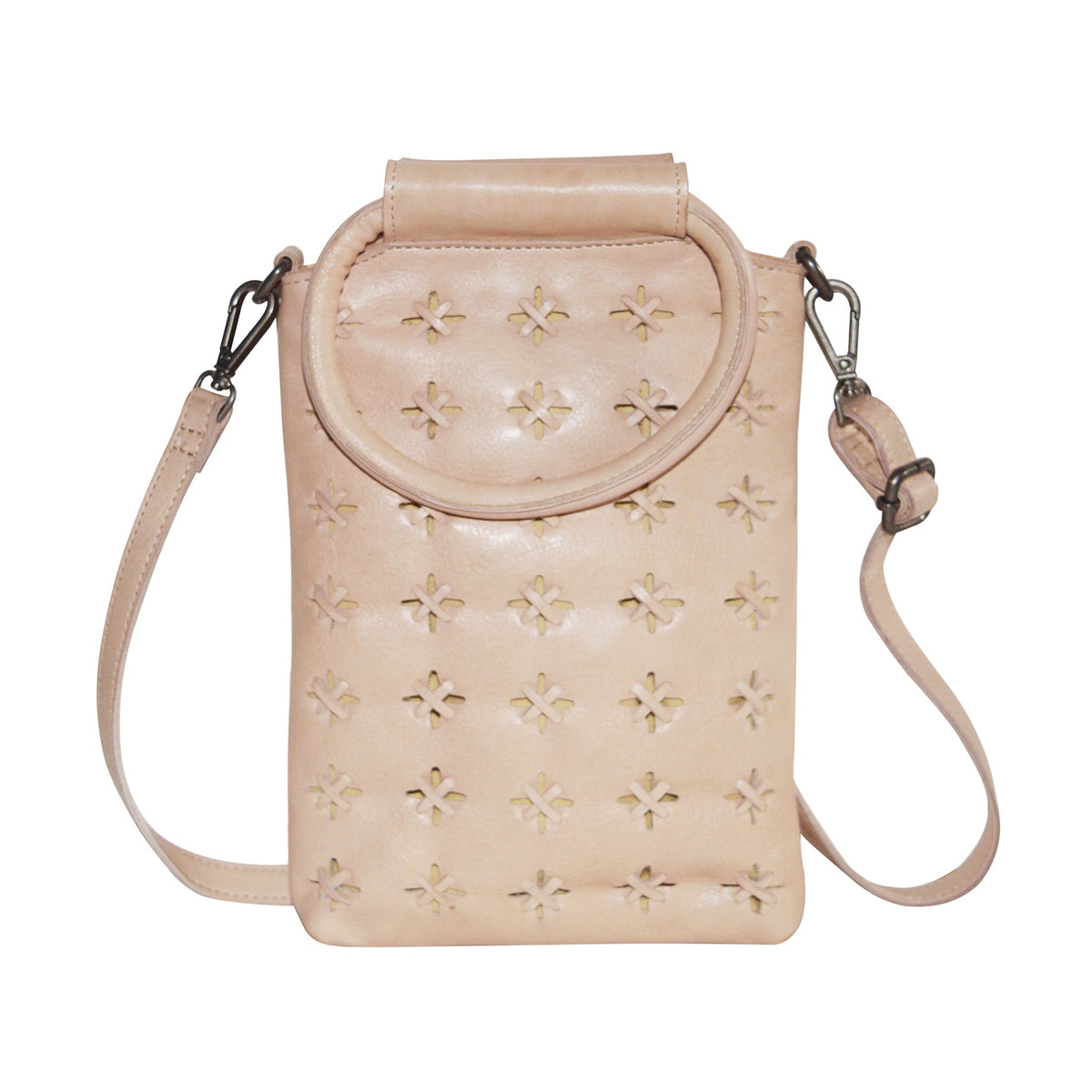 Cooper Leather Crossbody Bag - Rosa