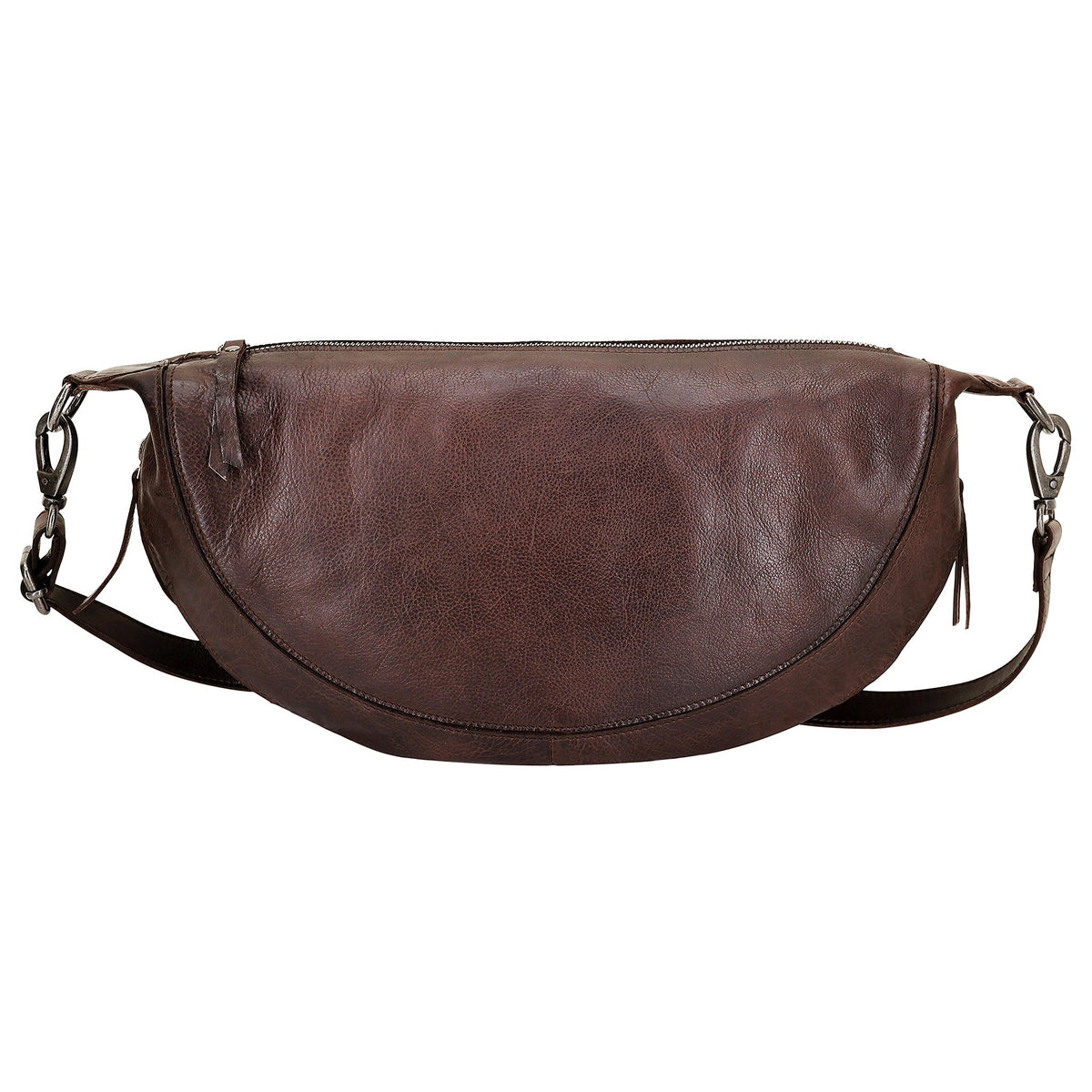 Callie Leather Sling Bag - Brown