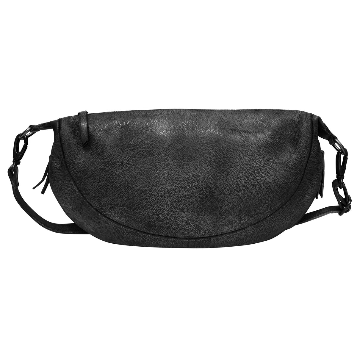 Callie Leather Sling Bag - Black