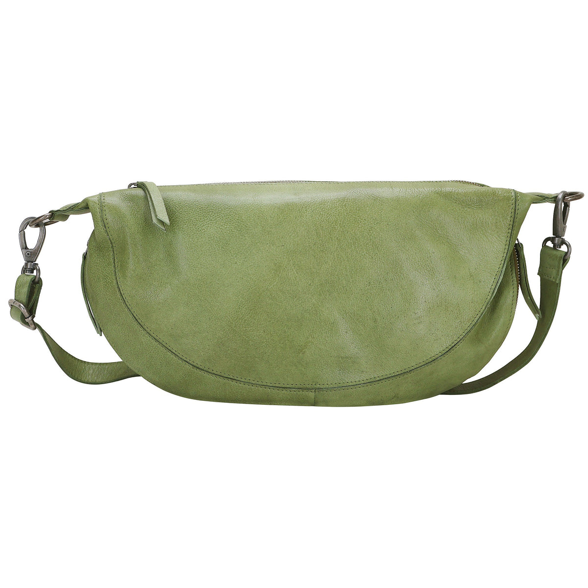Callie Leather Sling Bag - Grass