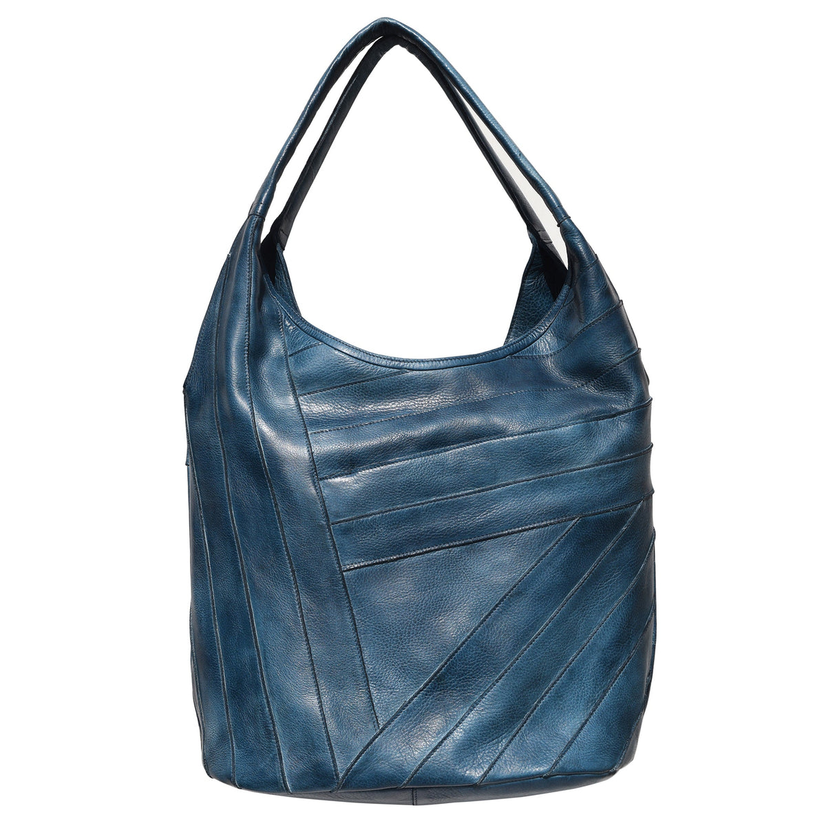 Kiki Leather Shoulder Bag - Denim