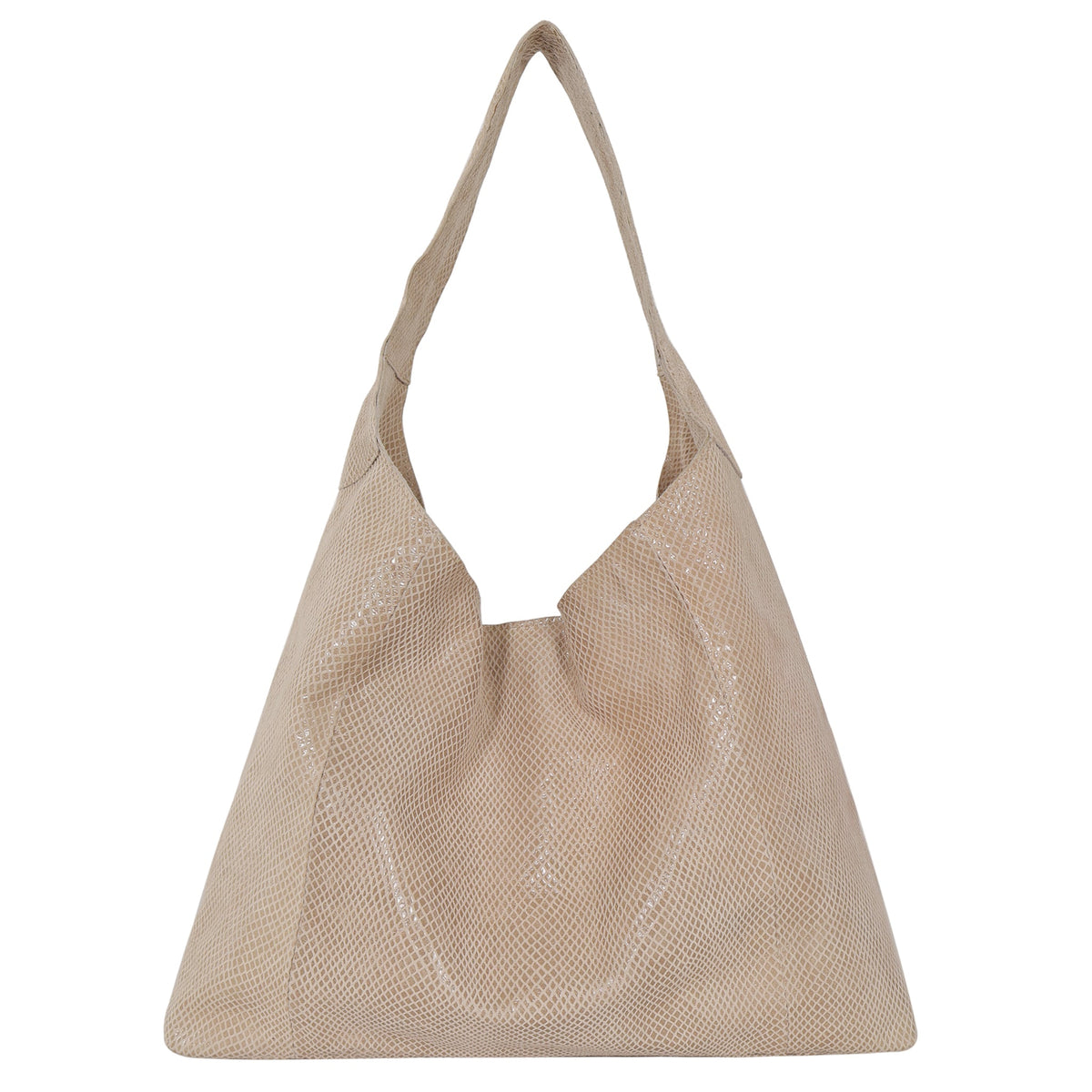 Petite Lindsey Leather Shoulder Bag - Cream