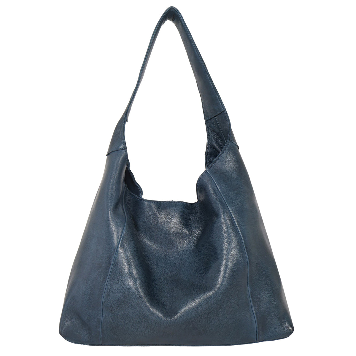 Petite Lindsey Leather Shoulder Bag - Indigo