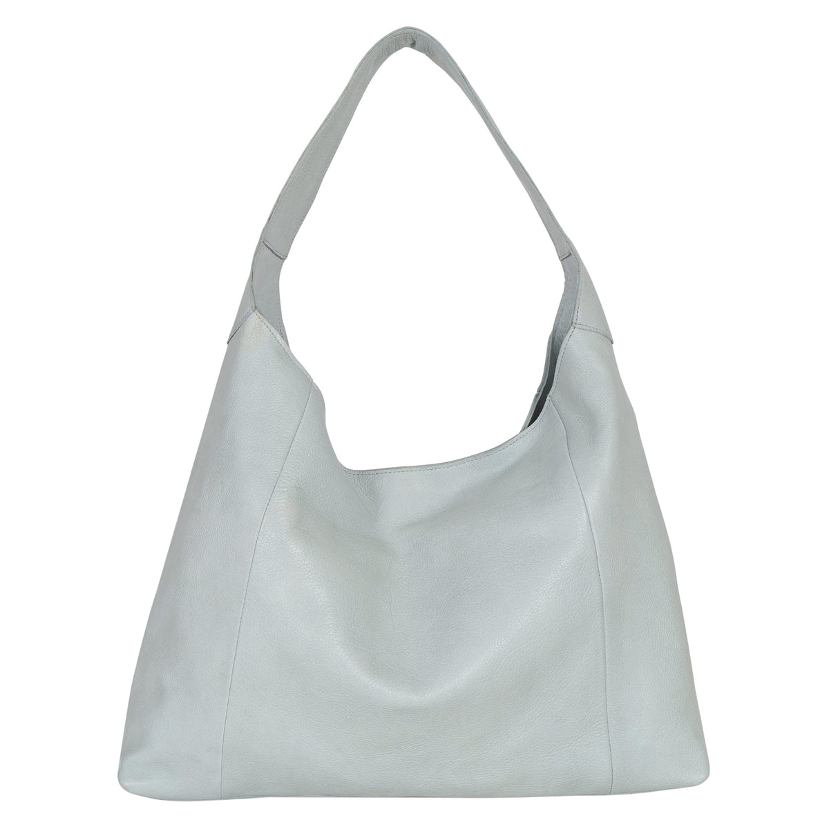 Petite Lindsey Leather Shoulder Bag - Sky Blue