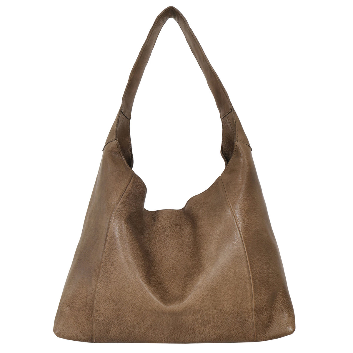 Petite Lindsey Leather Shoulder Bag - Walnut