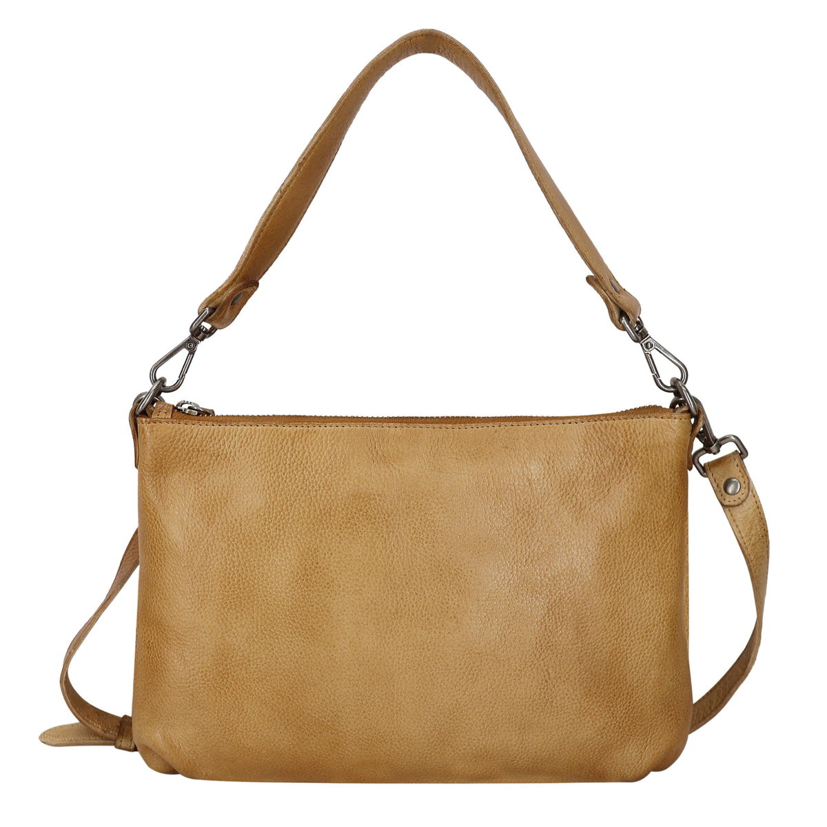 Stevie Leather Crossbody Bag - Camel