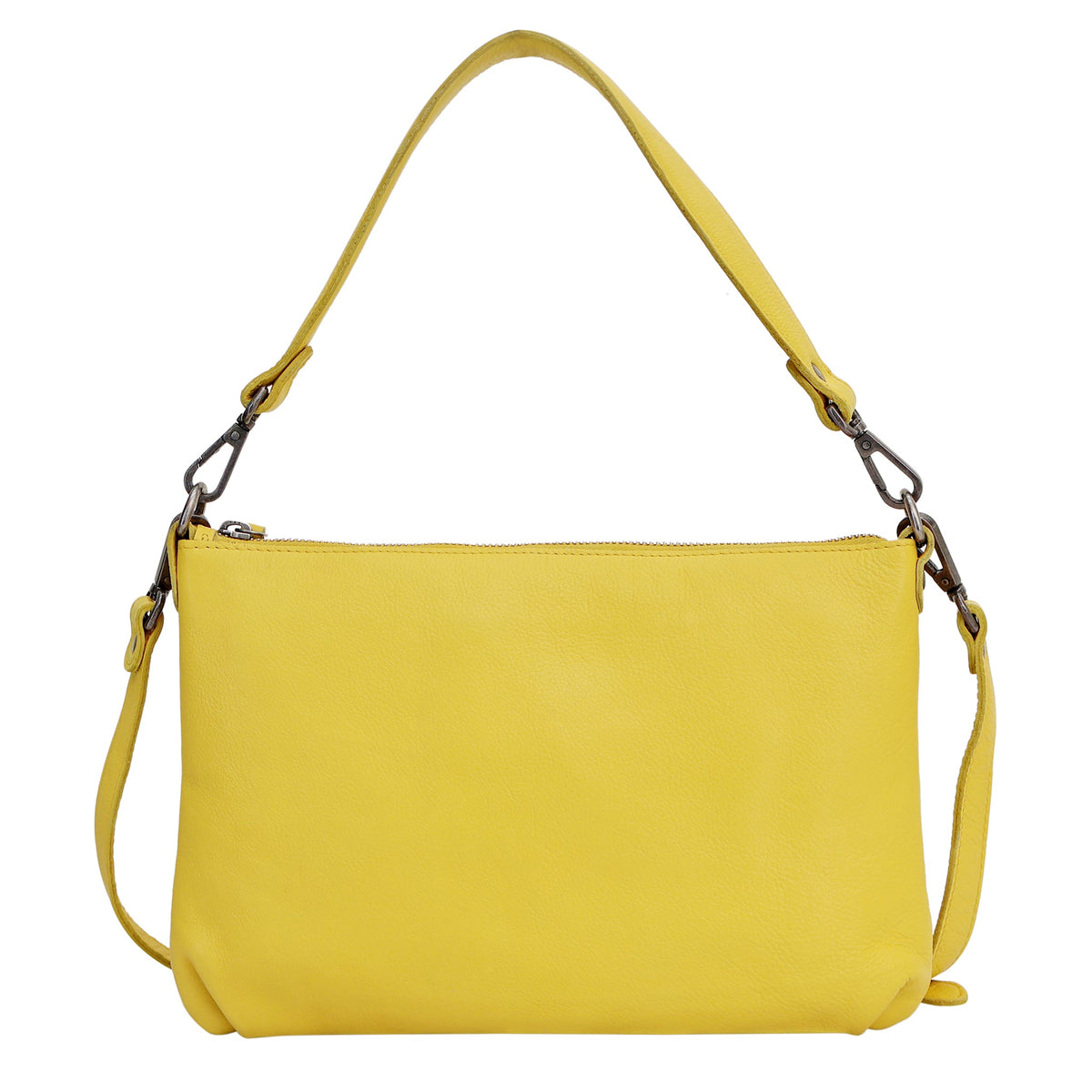 Stevie Leather Crossbody Bag - Lemon