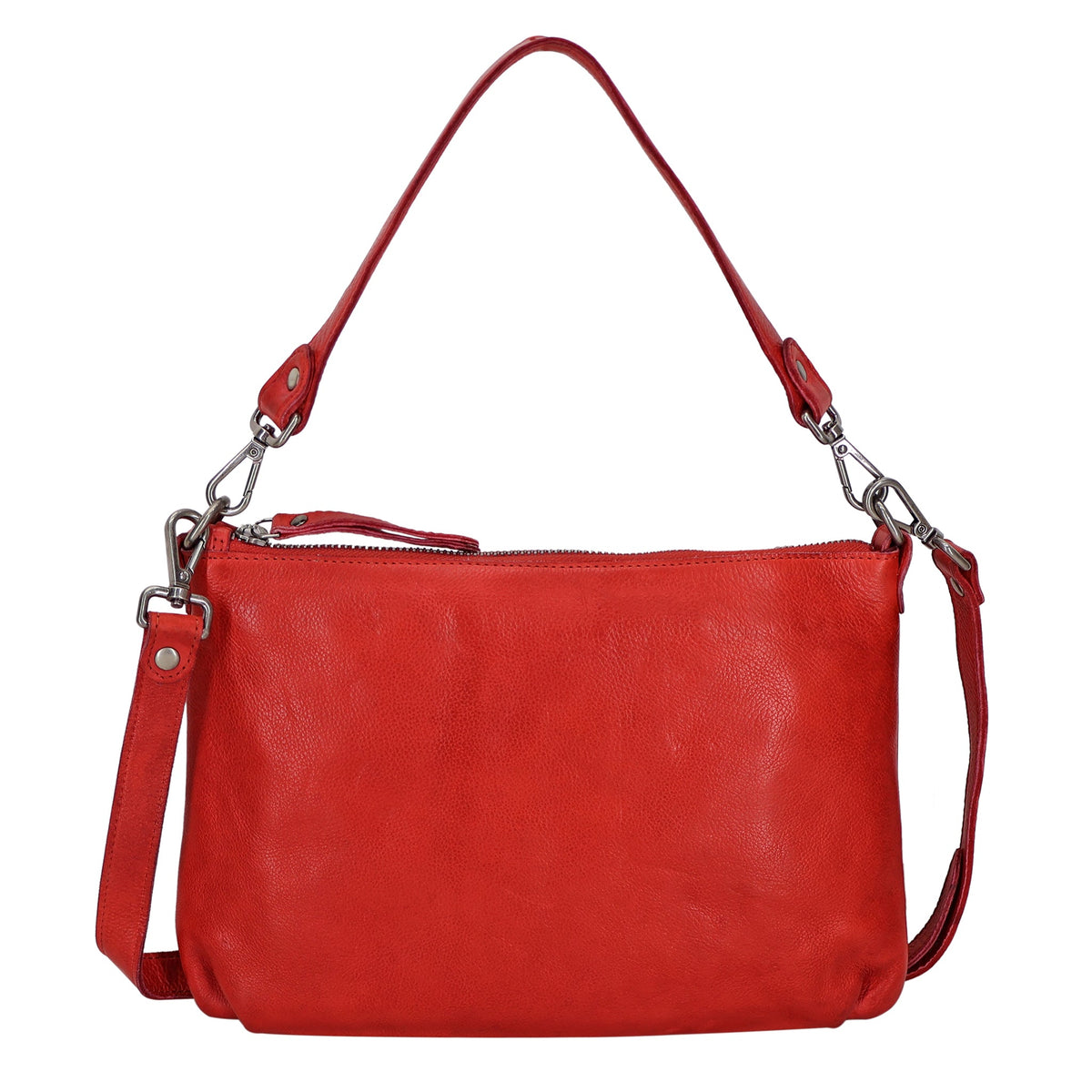 Stevie Leather Crossbody Bag - Red