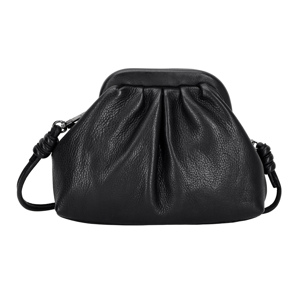 Layla Leather Crossbody Bag - Black